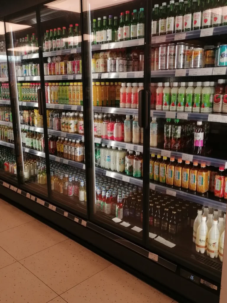 rayon boissons coréennes supermarché kmart